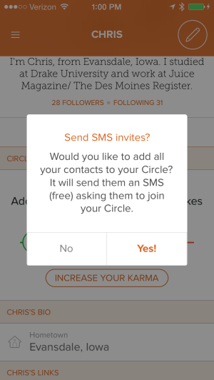 circle-app-text-message