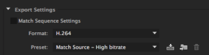 360 video export settings premiere